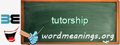 WordMeaning blackboard for tutorship